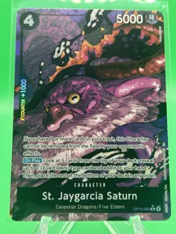One Piece ~ St. Jaygarcia Saturn OP13-083 (Alt Art) Rare ~ Carrying on His Will - Image 1
