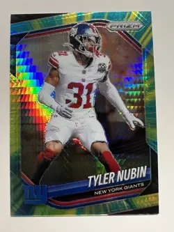 2025 Panini Prizm Tyler Nubin /200 Hyper Prizm #250 New York Giants - Image 1