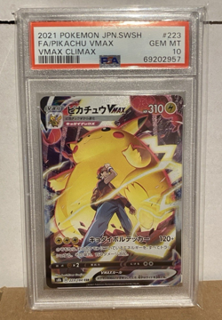 PSA 10 2021 Pokemon VMAX Climax JP Pikachu #223/184 Full Art - Image 1