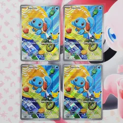 Squirtle 039 x4 Lot - First Partner Pokemon Cards #L582 - Image 1