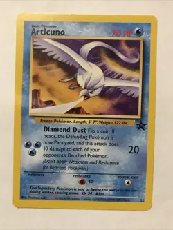 Articuno #22 Black Star Promo Rare Vintage Pokemon Card Legendary Bird - Image 1