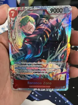One Piece Card Game Egghead Roronoa Zoro EB04-007 SR Holo 9000 Power - Image 1