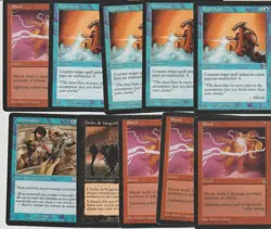 Lot x10 cards Mana Leak... MAGIC MTG US 1998 EX-NM - Image 1