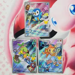 Piplup 042 + Chimchar 041 + Turtwig 040 - First Partner Pokemon Cards - #L581 - Image 1