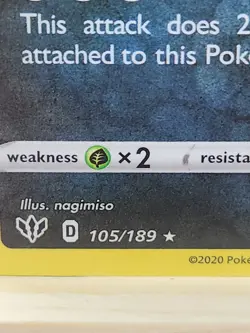 Pokemon Darkrai 105/189 Cosmos Holo Darkness Ablaze Basic English TCG Card 2020 - Image 2