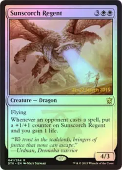MTG Sunscorch Regent - Foil - Prerelease Promo, Prerelease & Release Promos, Lig - Image 1