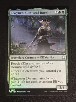 MTG Foundations Dwynen, Gilt-Leaf Daen Foil 0217 NM - Image 1