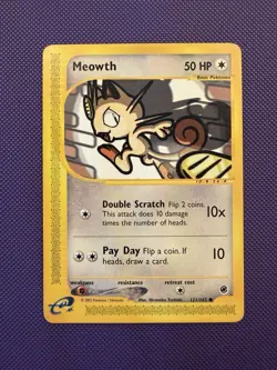 Pokemon Card - Meowth 121/165 - Expedition - LP - Image 1