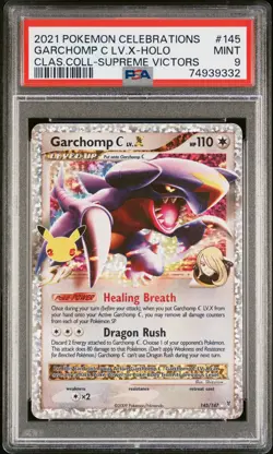 2021 POKEMON CELEBRATIONS CLASSIC COLL #145 GARCHOMP C LV.X-HOLO PSA 9 - Image 1