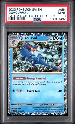 2023 POKEMON SVI EN-SCARLET & VIOLET #054 QUAQUAVAL PSA 9 - Image 1