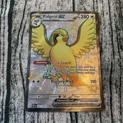 Pidgeot EX 221/091 Paldean Fates Shiny Holo Pokemon Card Game TCG Mint/Near Mint - Image 1