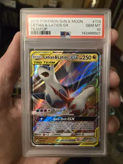 PSA 10 Latias And Latios Gx 113/181 Ultra Rare Pokemon Team Up 2018 TAG TEAM - Image 2