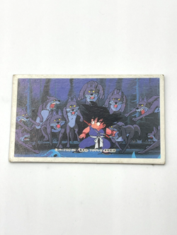 Son Goku & Wolf - Dragon Ball Vintage Baseball Game Menko Card - Image 2