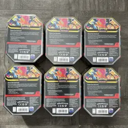 Lot Of 6 - Pokemon Mega Charizard X ex Tins - SEALED - Image 2