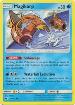 POKEMON CARD MAGIKARP 17/111 NO 129 FISH POKEMON TCG CCG - Image 1
