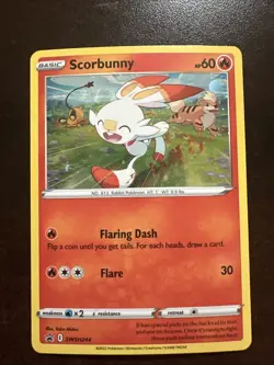 Scorbunny Swsh244 Cosmos Holo Swirl VLP Pokemon TCG Sword & Shield Promo - Image 1