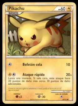 2010 Pokemon HeartGold & SoulSilver Pikachu Spanish #78 Basic/Common - Image 1