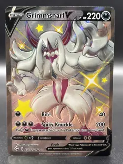 Pokemon TCG Shining Fates Grimmsnarl V SV116/SV122 Shiny Full Art Holo - Image 1