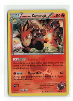 TEAM MAGMA'S CAMERUPT 2/34 DOUBLE CRISIS HOLO RARE POKEMON TCG NM - Image 1
