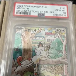 Meowth 192/SV-P Pokemon Japanese Promo Starter Deck Generations 2024 PSA 10 - Image 3