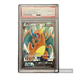Pokemon TCG Charizard V Sword & Shield: Brilliant Stars 153/172 Holo PSA 10 - Image 1