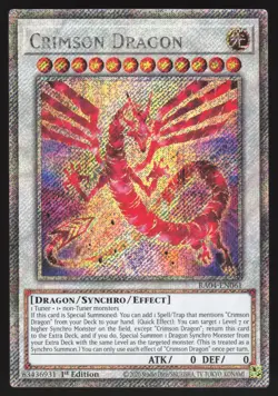 Crimson Dragon - RA04-EN061 - Platinum Secret Rare - 1st Edition Yugioh - Image 1