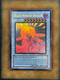Yugioh Black-Winged Dragon TSHD-EN040 Ghost Rare NM - Image 1