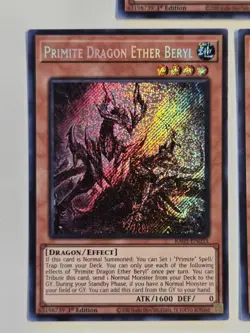 x3 Primite Dragon Ether Beryl RA05-EN033 Secret Rare Yugioh Rarity Collection 5 - Image 3