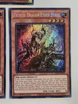 x3 Primite Dragon Ether Beryl RA05-EN033 Secret Rare Yugioh Rarity Collection 5 - Image 4