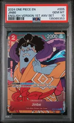 Jinbe PSA 10 Card One Piece ST10-005 English Version 1st Anniversary Set - Image 1