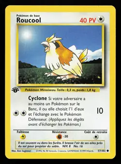 Pidgey 57/102 Common FRENCH 1st Edition Base Set Pokemon Card - Image 1