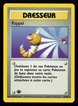 Scoop Up 78/102 Rare FRENCH 1st Edition Base Set Pokemon Card - Image 1