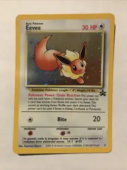Pokemon Eevee Wizards Black Star Promo 11 Holo Card - Image 1
