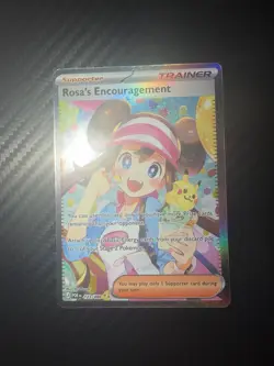 Pokemon Card: Rosa's Encouragement 123/088 Perfect condition and sleeved. - Image 1