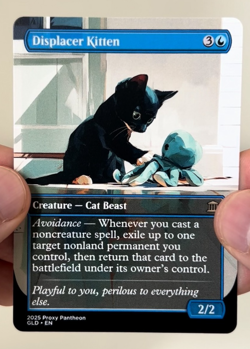 Displacer Kitten Playtest Card with Custom Designed Art - Image 1