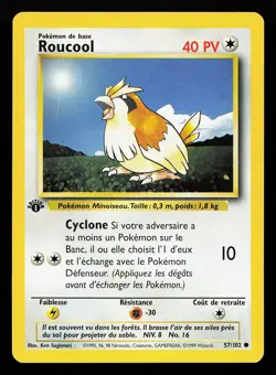 Pidgey 57/102 Common FRENCH 1st Edition Base Set Pokemon Card - Image 1