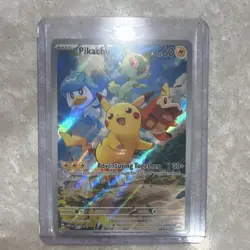 Pokemon Pikachu 027 SVP Scarlet & Violet Promo Holo 60HP Card - Image 1