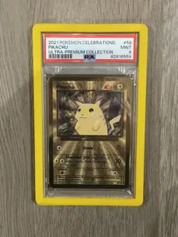 2021 Pokemon Celebrations Ultra-Premium Collection Metal Pikachu #58 PSA 9 - Image 1