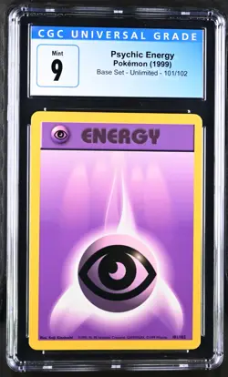 CGC 9 Psychic Energy 101/102 Energy Pokemon 1999 Base Set - Unlimited - Image 1