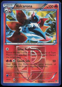 Volcarona 13/101 MP Plasma Blast Rare Reverse Holo Pokemon - Image 1