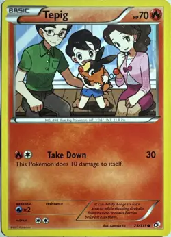 Tepig 25/113 Common Legendary Treasures Pokemon Lightly Played - Image 1