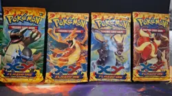 Pokemon XY Flashfire Booster Pack x4 - Factory SEALED! Artset - Image 1