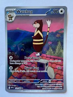 Pokemon Watchog 153/086 Sv: White Flare Holo Illustration Rare Pack Fresh Mint - Image 1