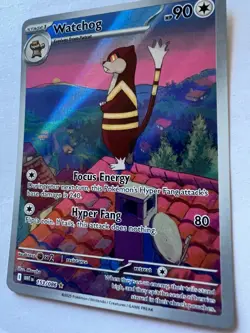 Pokemon Watchog 153/086 Sv: White Flare Holo Illustration Rare Pack Fresh Mint - Image 3
