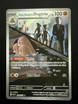 Team Rockets Dugtrio 239/217 - Pokemon TCG - Ascended Heros Illustration Rare - Image 1