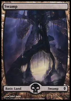 Swamp (238) - Medium Play MTG Zendikar - Image 1