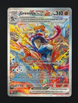 Pokemon TCG Greninja ex Twilight Masquerade SIR 214/167 LP - Image 1
