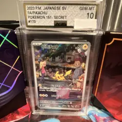 Pokemon Pikachu Holo Full Art Secret Rare 173/165 Sv2a Japanese 2023 AGS 10 - Image 1