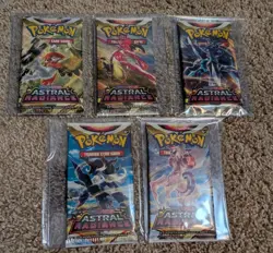 Pokemon Sealed Full Art Bundle: Sword & Shield Astral Radiance Art Set (5 Packs) - Image 1