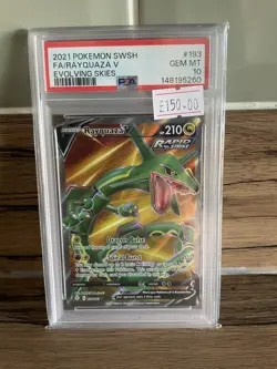 Pokemon Card | PSA 10 Rayquaza V 193/203 Evolving Skies 2021 Full Art Graded - Image 1